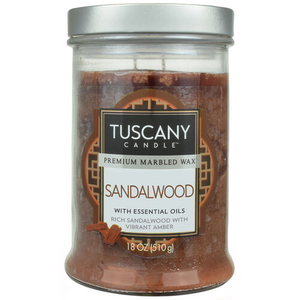 Tuscany Double Wick Candle Sandalwood 18oz