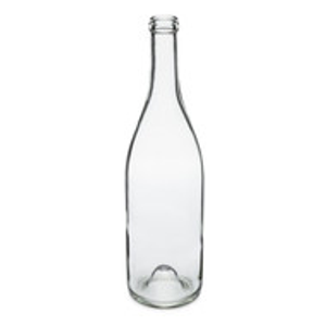 Delilah 750 ml Glass Burgundy Wine Bottles, Cork Finish, Flint - 302649-K