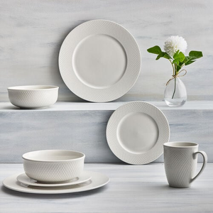 Abney & Croft Embossed Arbor 16 Piece Dinner Set