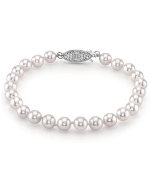 6.0-6.5mm Akoya White Pearl Bracelet - AAA Quality