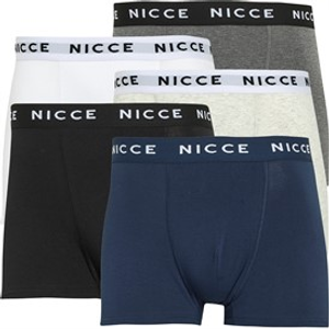 NICCE Mens Tarron Five Pack Boxers Black/White/Charcoal Marl/Navy/Ecru Marl