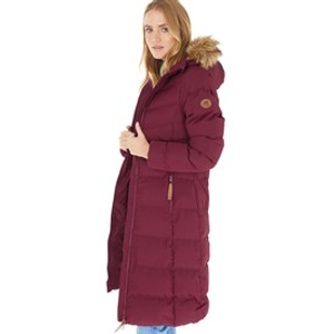 Trespass Womens Audrey Waterproof Padded Hooded Coat Dark Cherry