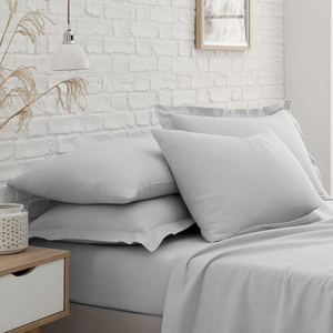 Oxford Pillowcase Pair Brushed Cotton - Grey