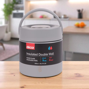 DECOR GREY 585ml Vacuum Food Flask