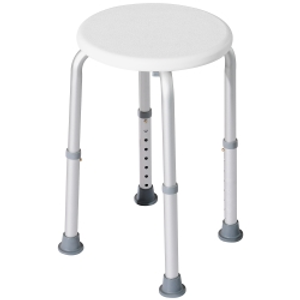 HOMCOM Shower Stool for Elderly, Bath Seat with Adjustable Height for Bathroom Aids, White