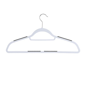 White Hangers with Anti Slip 10 Pack