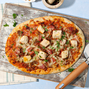 High Protein Mighty Meaty Pizza