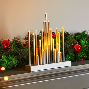 Christmas Candle Bridge Light w/ Timer Function