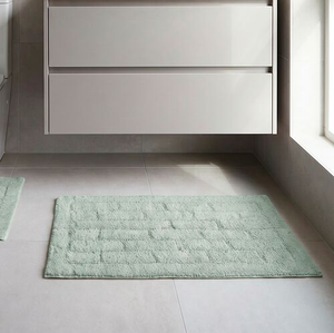 COTTON BRICK DUCK EGG 50x80 Bath Mat