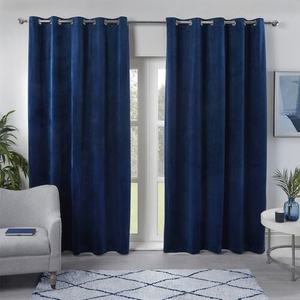 TRIANGLE STITCH NAVY 66X72 Curtain