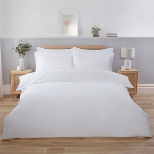 SUPER KING DUVET COVER Brushed Cotton Twill White