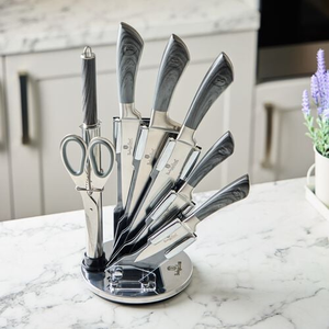 Berlinger Haus Smoked Wood Knife Block Set 8 Piece