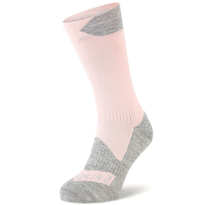 Sealskinz Raynham Waterproof All Weather Mid Socks - S / Pink/Grey Marl