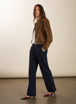 Marian Ponte Wide Leg Trousers - UK 14 | EU 42 | US 10 / Classic Navy