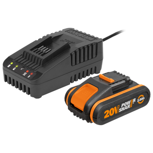 WORX POWERSHARE™ 20V MAX 2.0Ah Lithium-ion Battery &amp; Charger Kit