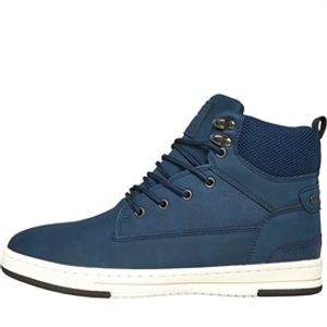 Crosshatch Mens Staiger Hi-Top Trainers Navy