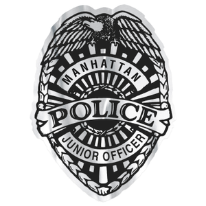 Foil Police Badge Sticker on Roll