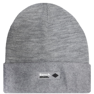 Bench Mens Bunson Turned Up Knitted Beanie - One Size / Grey Marl