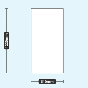 3mm 610mm x 1220mm Shatter Resistant Greenhouse Window (2ft x 4ft) - Acrylic