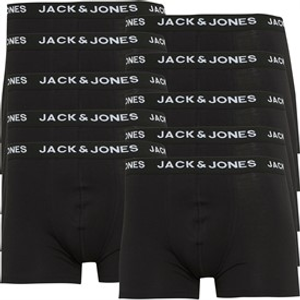 JACK & JONES Mens Solid Ten Pack Boxer Trunks Black