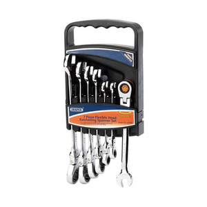 Draper 25396 Hi-Torq Metric Flexible Head Ratcheting Combination Spanner Set (7 Piece)
