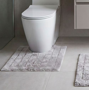 COTTON BRICK DOVE GREY 50x50 Pedestal Mat