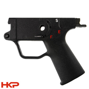 HK SP5 Trigger Housing - SEF Navy - 9mm Spec Only - Clipped and Pinned