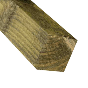 2.4M x 75 x 75mm Wooden Fence Post - Pressure Treated Green/Natural