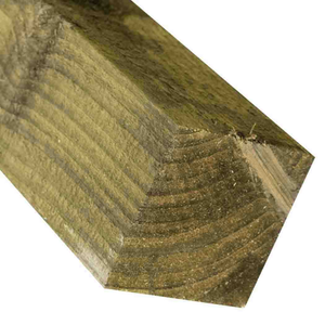 2.4M x 100 x 100mm Wooden Fence Post - Pressure Treated Green/Natural