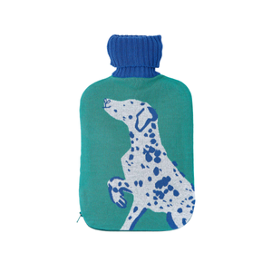 Dalmation Hot Water Bottle, Green