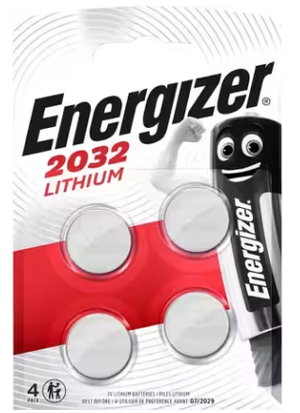 Energizer Lithium 3v 2032 Coin Battery - Pack Of 4
