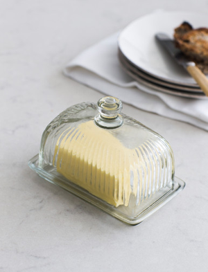 Classic Cornbury Butter Dish - Glass, Clear