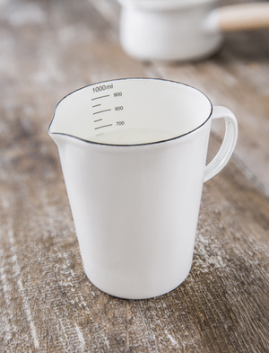 Enamel Measuring Jug - White