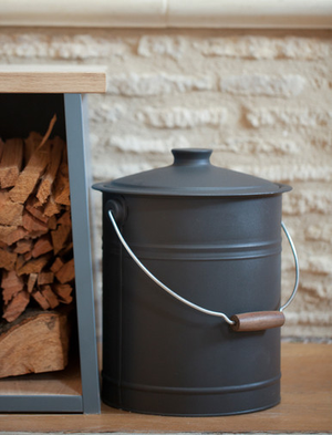Forge Fire Bucket - Steel, Black