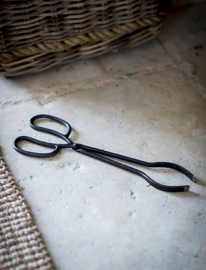 Classic Coal Tongs - Cast Iron, Black