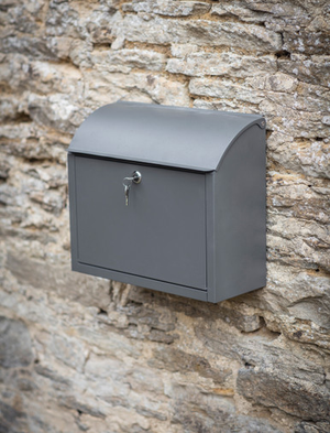 Stowe Post Box - Steel, Charcoal