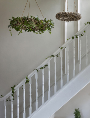 Bembridge Hanging Wreath 50cm - Rattan, Natural