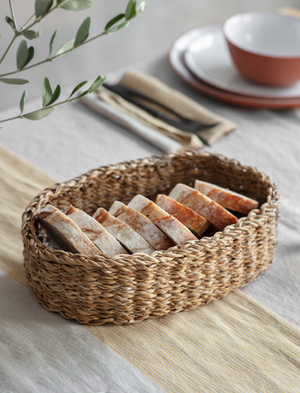 Brading Oval Basket - Seagrass, Natural