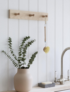 Hambledon 3 Peg Rail - Oak Wood, Natural