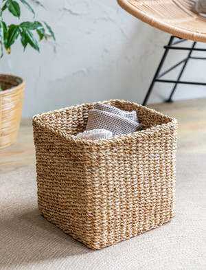 Brading Square Basket - Seagrass, Natural