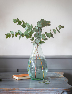 Vernham Recycled Teardrop Vase - Glass, Clear, Extra Large