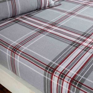 BRUSHED COTTON FAIRISLE DEER King Fitted Sheet