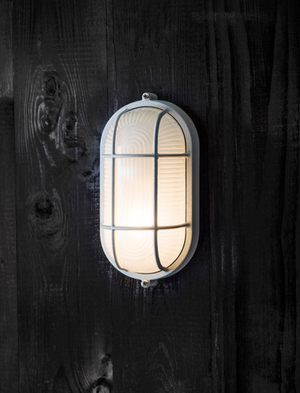 Chatham Bulk Head Light Oval - Aluminium, Grey