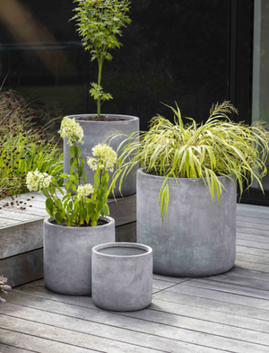 Brockwell Planter 27cm - Fibre Clay, Grey