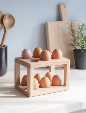 Borough Egg Rack - Beech Wood, Natural