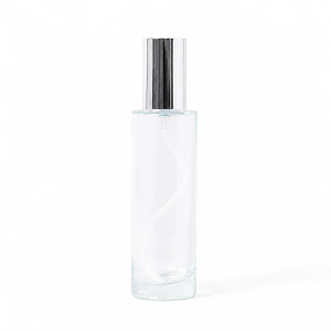 100ml Clear Glass Bottle with Silver Pump & Lid - Box of 10