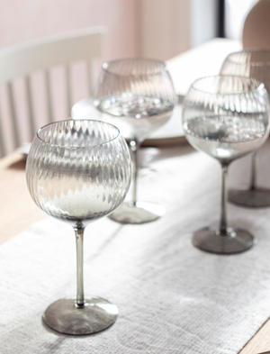 Berkeley Gin Glasses - Glass, Smoke Grey, Set of 4