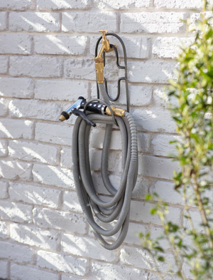 Hose Pipe With Adjustable Spray Gun 15M - Brass, Grey