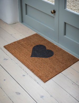 Doormat Heart - Coir, Natural, Large