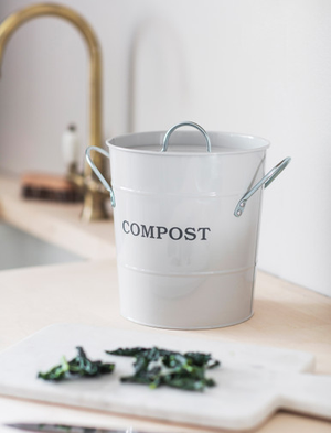 Original Compost Bucket 3.5L - Steel, Chalk